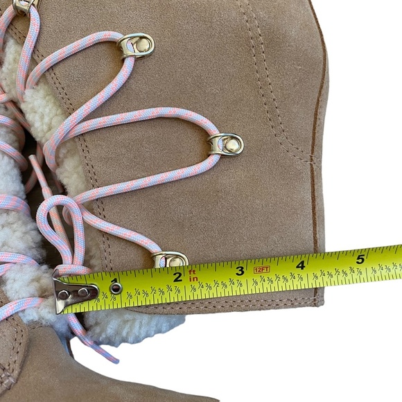 NEW sorel Joan of Arctic III Shearling Trim Waterproof Wedge leather Boot 5 36 - Picture 15 of 16